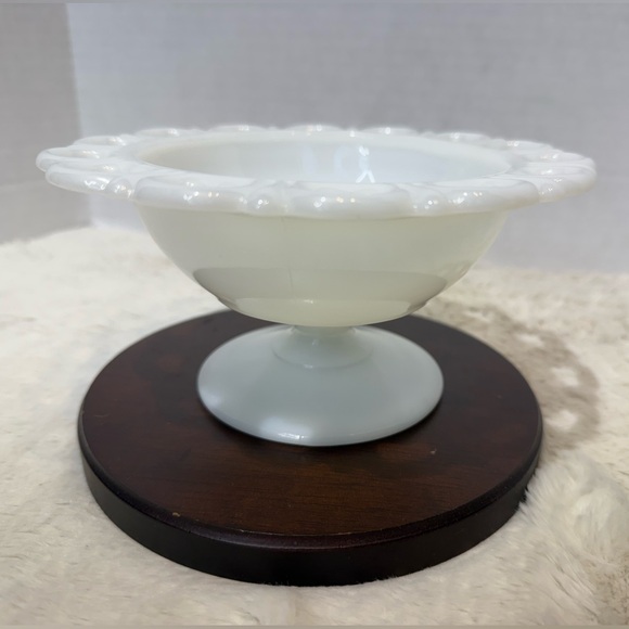 Anchor Hocking Other - Vintage Anchor Hocking Old Colony open lace milk glass pedestal bowl/compote